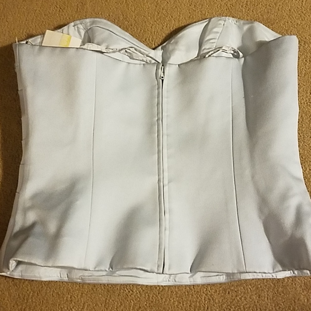Kay Unger Baby Blue Corset Dress Top Size 8 - Picture 3 of 5